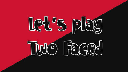 A video explaining the rules of Two Faced Party Game for Adults